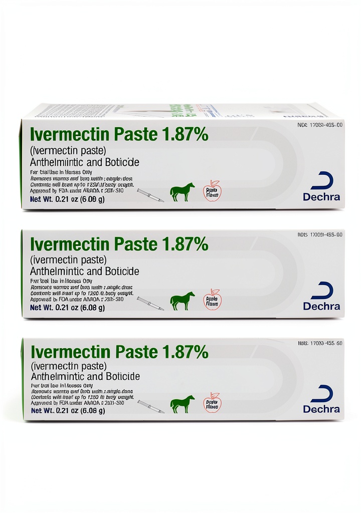 'Administering Ivermectin Paste to a horse'