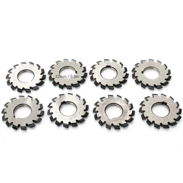 Akozon Involute Gear Cutter Set High Speed Steel 14.5° Angle-2