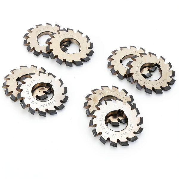 Akozon Involute Gear Cutter Set High Speed Steel 14.5° Angle-1