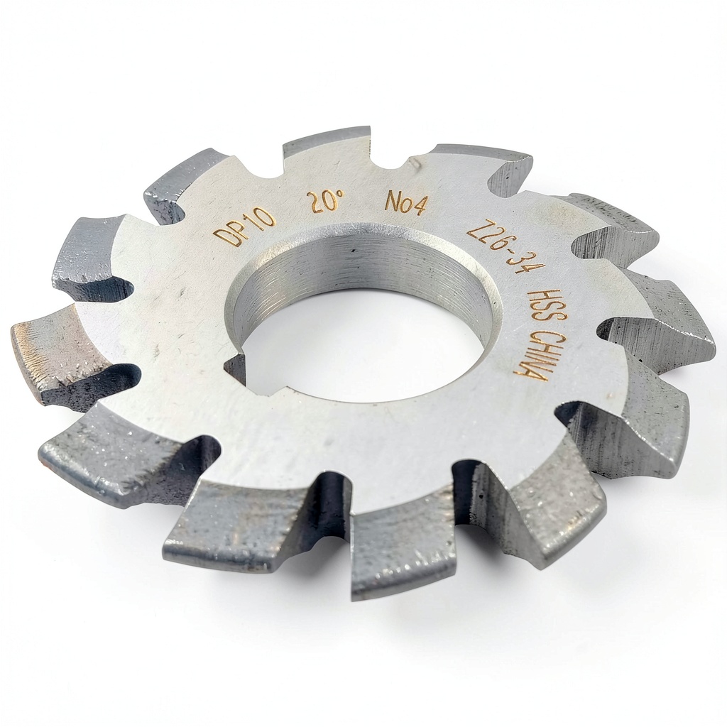 HHIP involute gear cutter mounted on a CNC mill