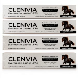 CLENVIA Apple Gel Horse Dewormer Syringe 3 Pack-0