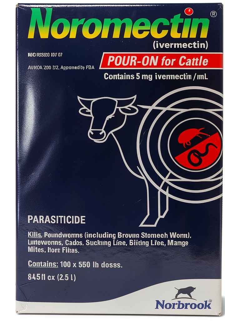 Norbrook horse dewormer packaging and product display