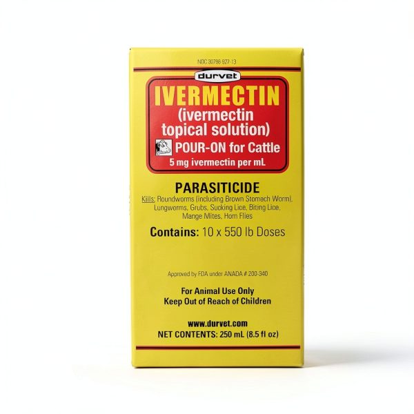 Durvet Ivermectin Cattle Dewormer Treats Roundworms-3
