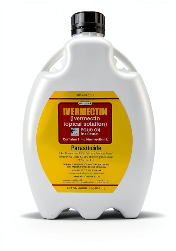 Durvet Ivermectin Pour-On Cattle Dewormer 1000 mL Plastic-2