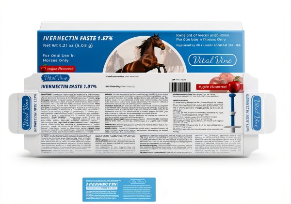 VITAL VINE Horse Dewormer Apple Flavor Easy Use Formula-2
