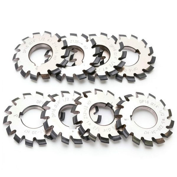 Akozon Involute Gear Cutter Set High Speed Steel 14.5° Angle-5