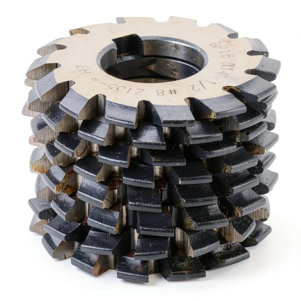 Akozon Involute Gear Cutter Set High Speed Steel 14.5° Angle-0